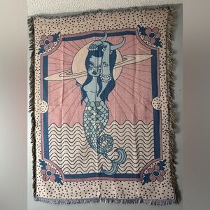 Valfre woven blanket Capricorn zodiac tapestry astrology